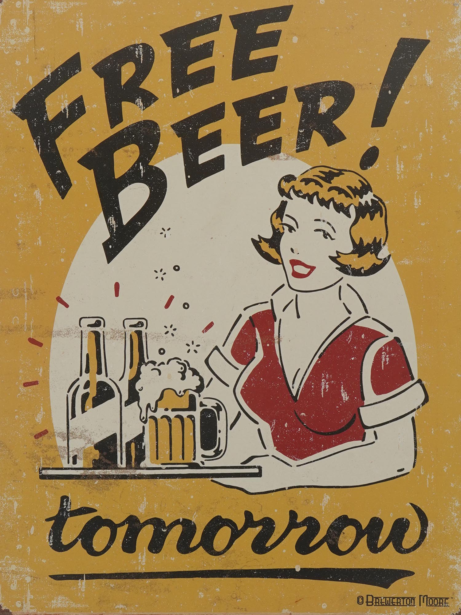 VINTAGE STYLE DECORATIVE BEER AND WINE TIN SIGNS PIC-3